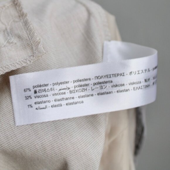 Zara Women's Light Tan Straight Leg Tailored Trouser Pants Size 4 NWT - Picture 7 of 7